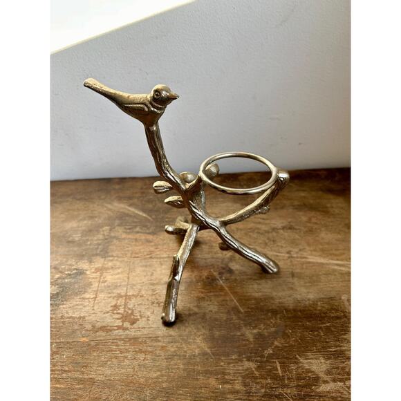 Vintage Pair of Metal Flora & Fauna Votive Candleholders | Cottagecore - Picture 5 of 5